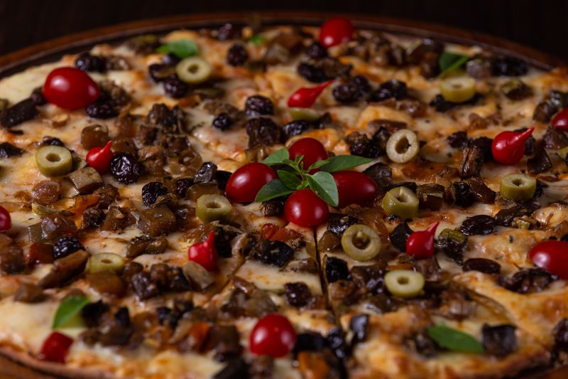 Quattro Formaggi thin crust four cheese pizza