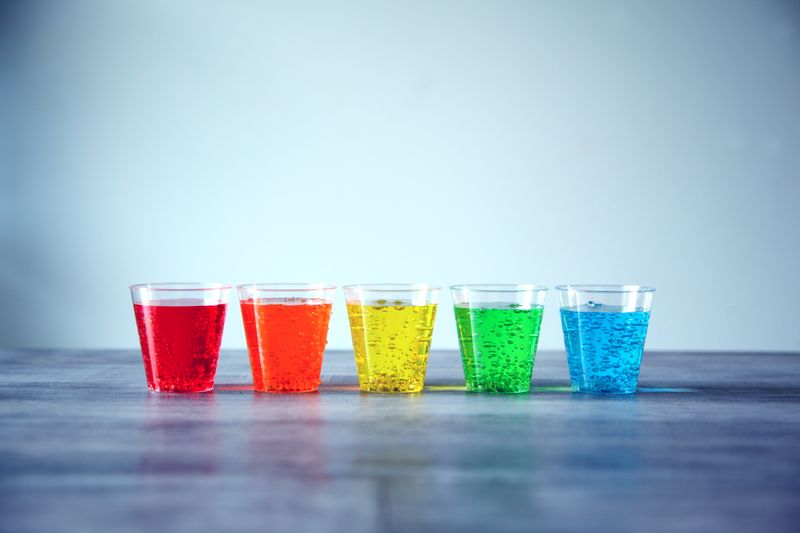 Italian soda with fruit syrup served over ice
